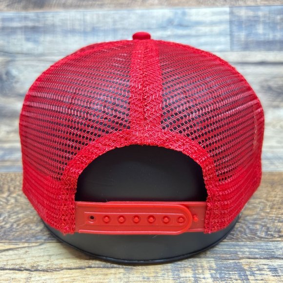 Retro N64 Tony Hawk Mens Trucker Hat Red Snapback Skateboard Video Game Ball Cap - Picture 5 of 6